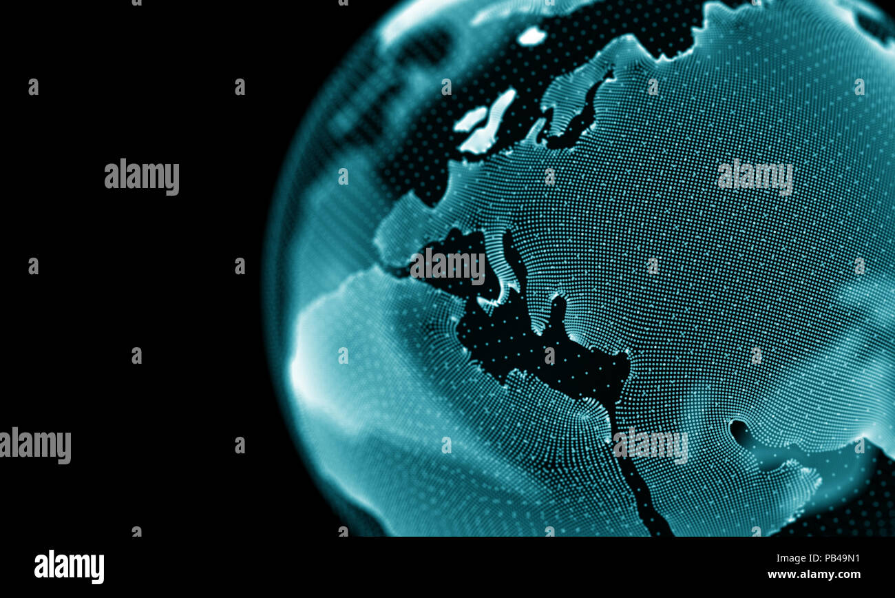 Astratta geometrica blu sfondo . La tecnologia avveniristica stile. Insegna al neon . La tecnologia avveniristica elemento HUD . Elegante sfondo astratto . Grande per la visualizzazione di dati . Foto Stock