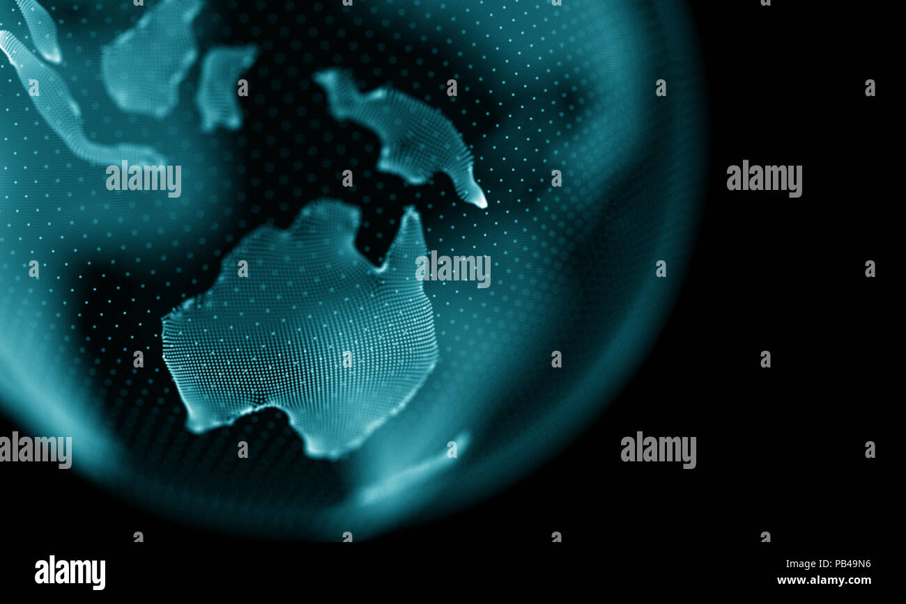 Astratta geometrica blu sfondo . La tecnologia avveniristica stile. Insegna al neon . La tecnologia avveniristica elemento HUD . Elegante sfondo astratto . Grande per la visualizzazione di dati . Foto Stock