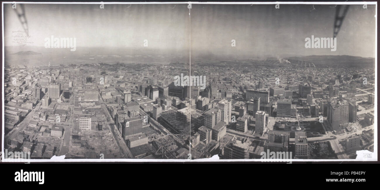 1287 San Francisco dal captive dirigibile, 1908 LCCN2007660473 Foto Stock