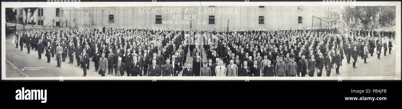 930 scheda locale -17, ultimo contingente, 815 uomini, nov. 11, 1918, L.A LCCN2007664494 Foto Stock