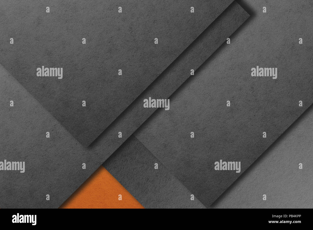 Materiale di carta da parati di design. Reale consistenza della carta. Grigio e arancione Foto Stock