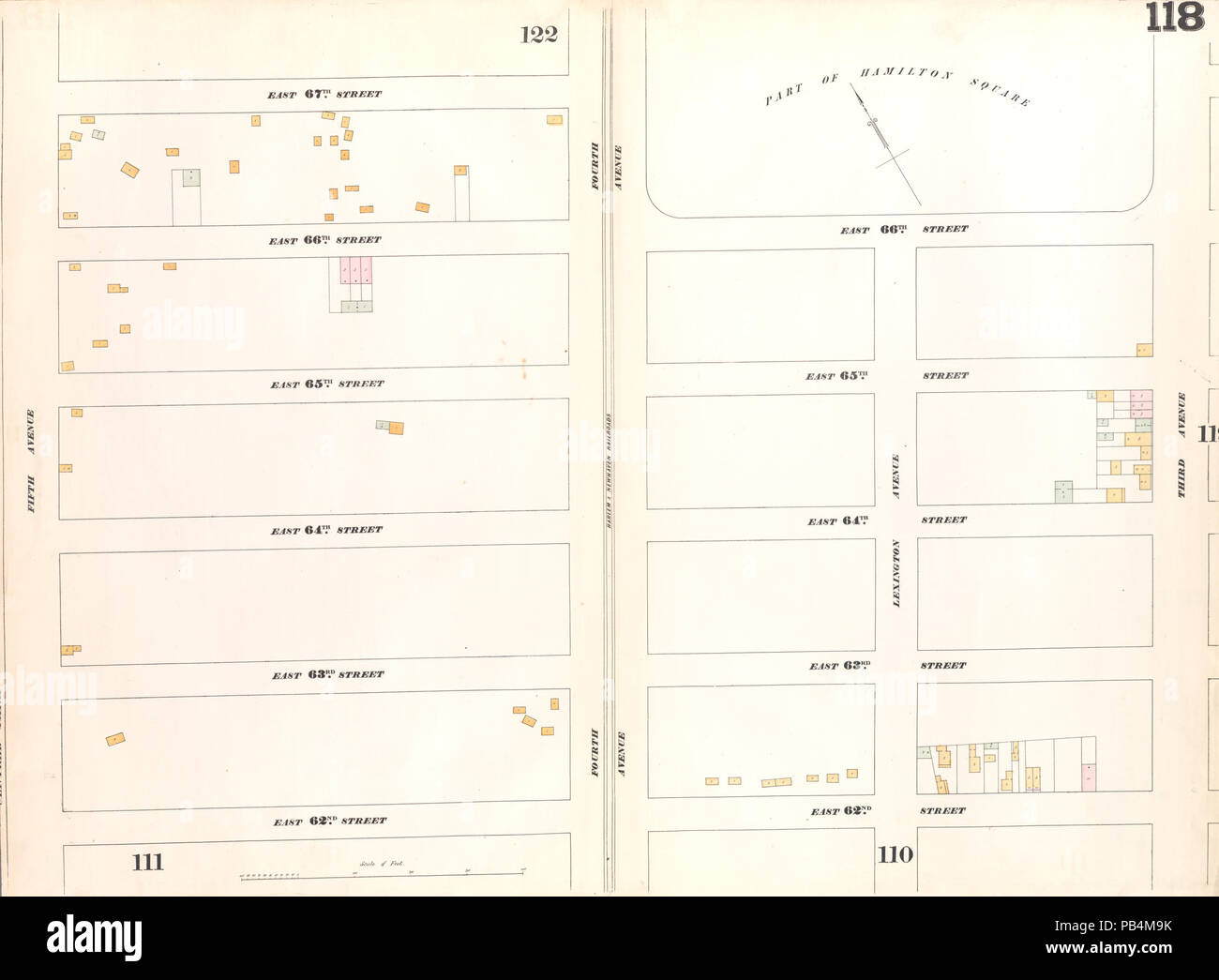 1182 Perris Manhattan V. 7 piastra 118 publ. 1862 Foto Stock