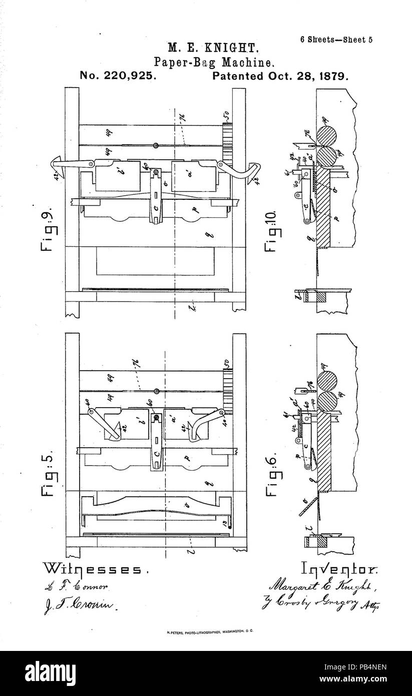 1796 US220925-sacchetto di carta macchina (5) Foto Stock