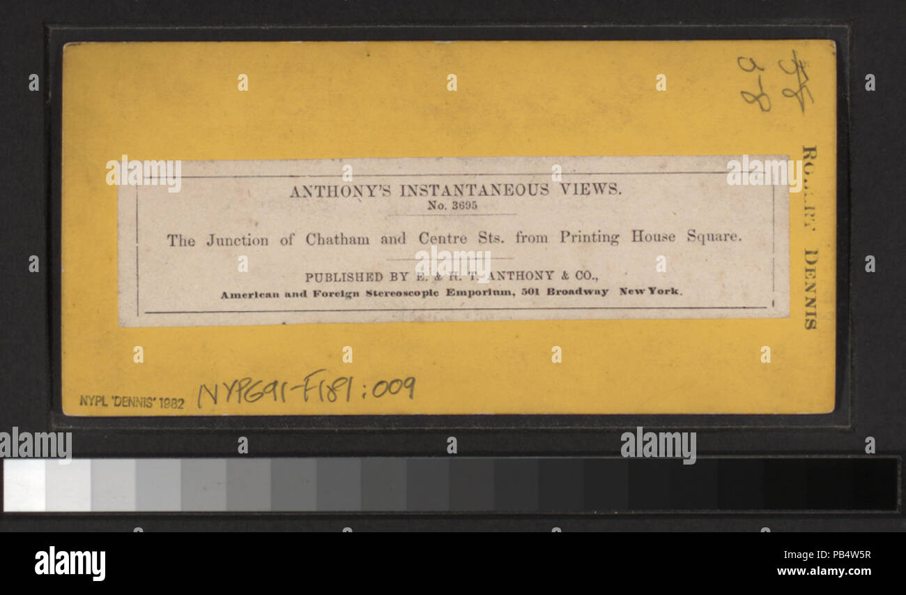 1647 La giunzione di Chatham e centro Sts., dalla stampa House Square (NYPL B11708035-G91F181 009 B) Foto Stock