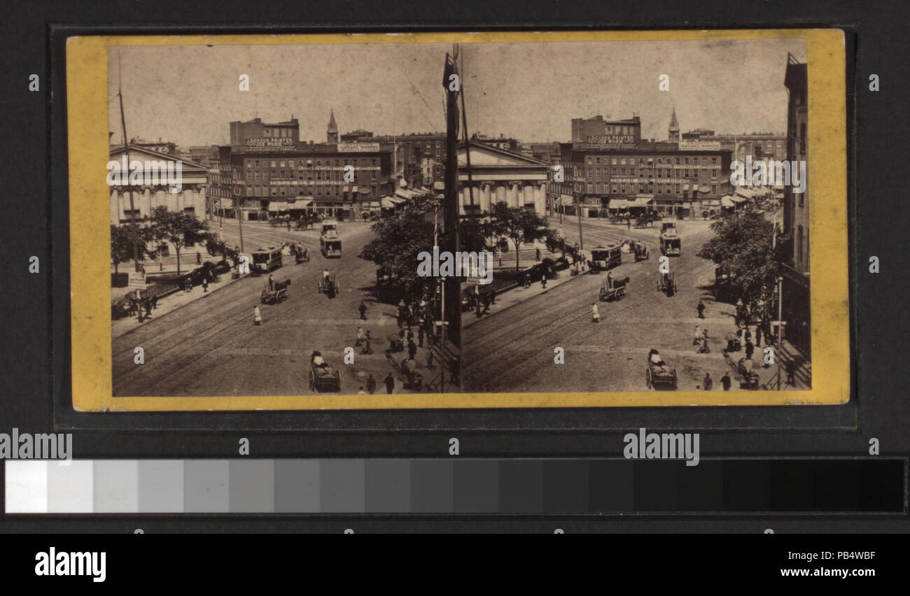 1647 La giunzione di Chatham e centro Sts., dalla stampa House Square (NYPL B11708035-G91F181 009 F) Foto Stock