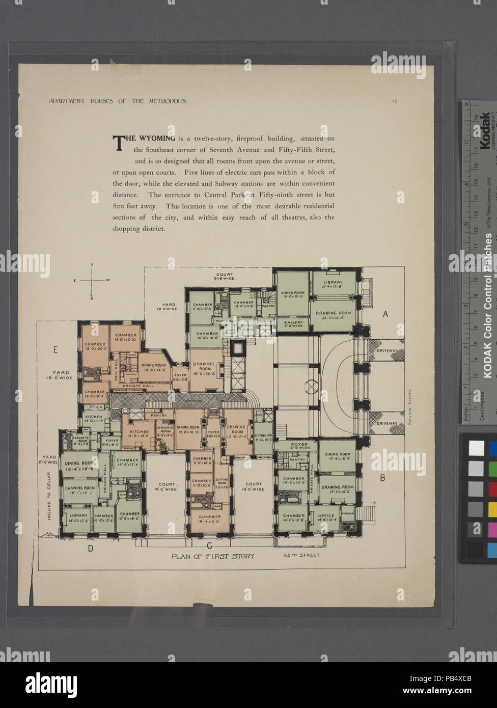 1714 Il Wyoming. Pianta della prima storia (NYPL b12647274-464831) Foto Stock