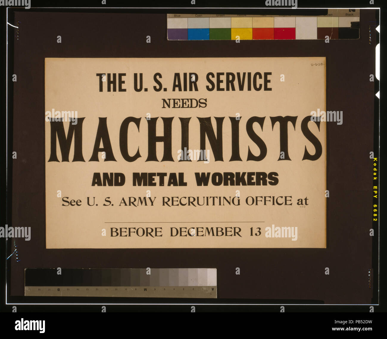 1709 U.S. Servizio di aria ha bisogno di macchinisti e metallo lavoratori LCCN2002695590 Foto Stock