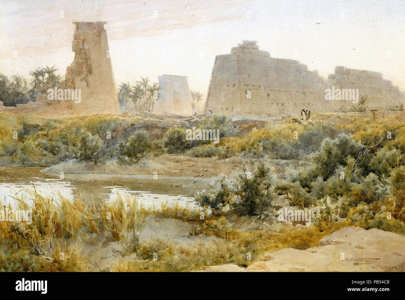 Kelly Robert George Talbot - le Rovine di Karnak Foto Stock