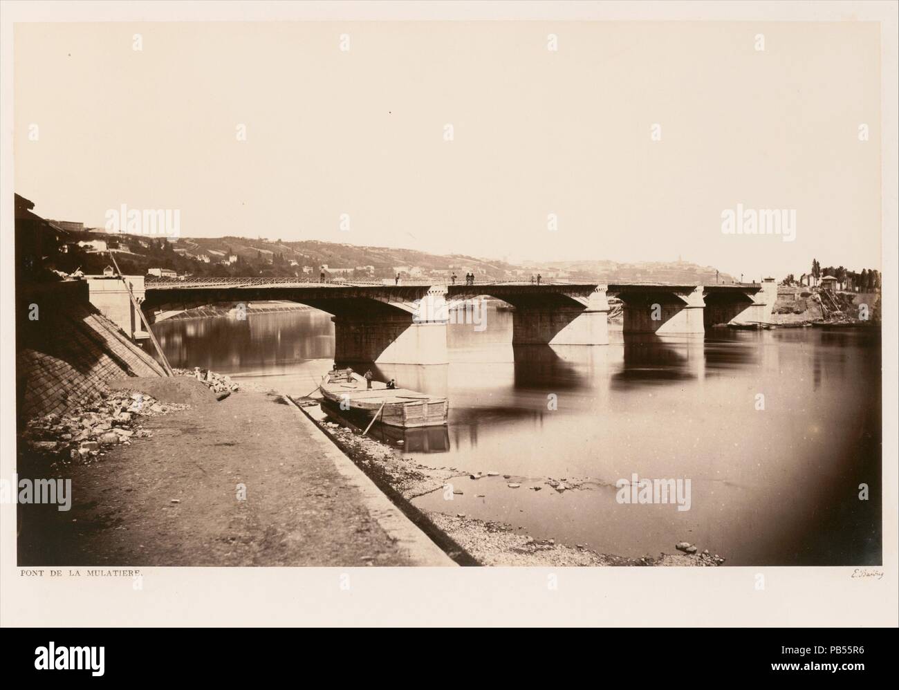 Pont de la Mulatiere. Artista: Édouard Baldus (Francese, nato Prussia, 1813-1889). Dimensioni: Immagine: 28 x 44,6 cm (11 x 17 9/16 in.). Montaggio: 46 x 60,5 cm (18 1/8 x 23 13/16 in.). Data: ca. 1861. Museo: Metropolitan Museum of Art di New York, Stati Uniti d'America. Foto Stock