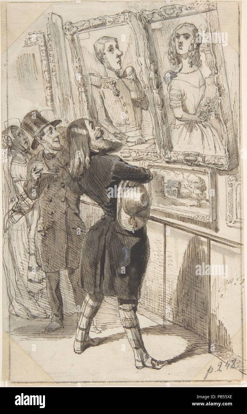 Illustrazione per Jérôme Paturot à la recherche d'une posizione sociale (Jérôme Patruot in cerca di una posizione sociale), da Luigi Reybaud, Parigi, 1846. Artista: J. J. Grandville (francese, Nancy 1803-1847 Vanves). Dimensioni: foglio: 7 1/2 x 4 13/16 in. (19,1 x 12,2 cm). Data: ca. 1846. Museo: Metropolitan Museum of Art di New York, Stati Uniti d'America. Foto Stock