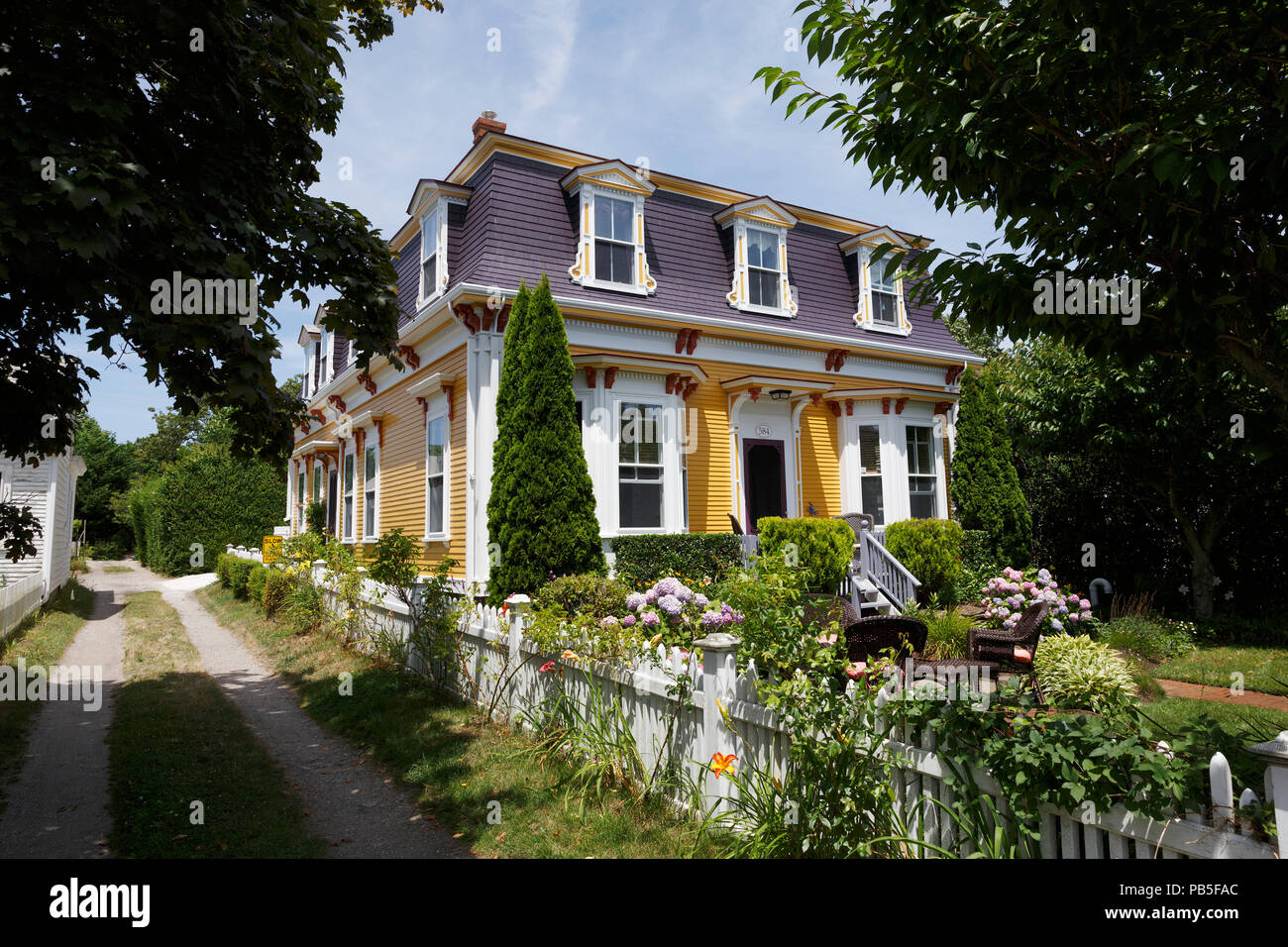 Casa, Commercial Street, a Provincetown, Massachusetts, STATI UNITI D'AMERICA Foto Stock