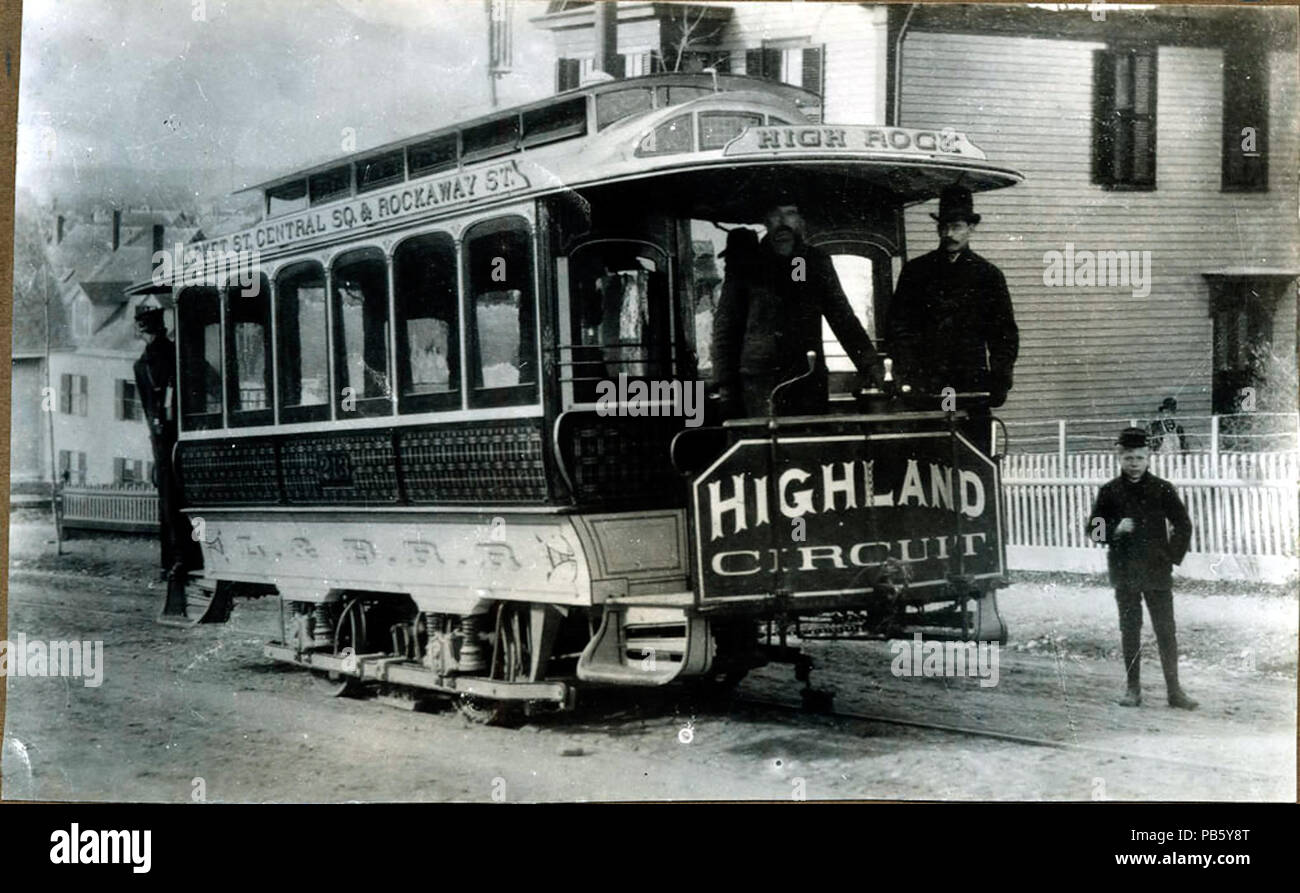 975 Lynn e Boston ferroviaria circuito Highland auto, 1888 Foto Stock