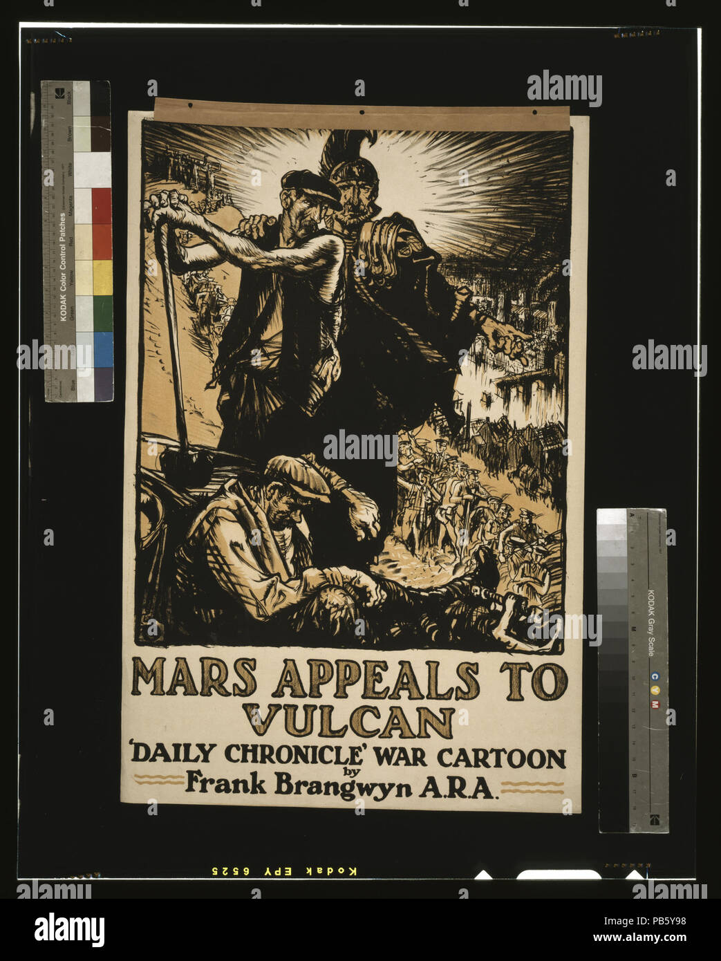 1000 Mars appelli a Vulcan. Cronaca quotidiana guerra cartoon da Frank Brangwyn A.R.A LCCN2003675364 Foto Stock
