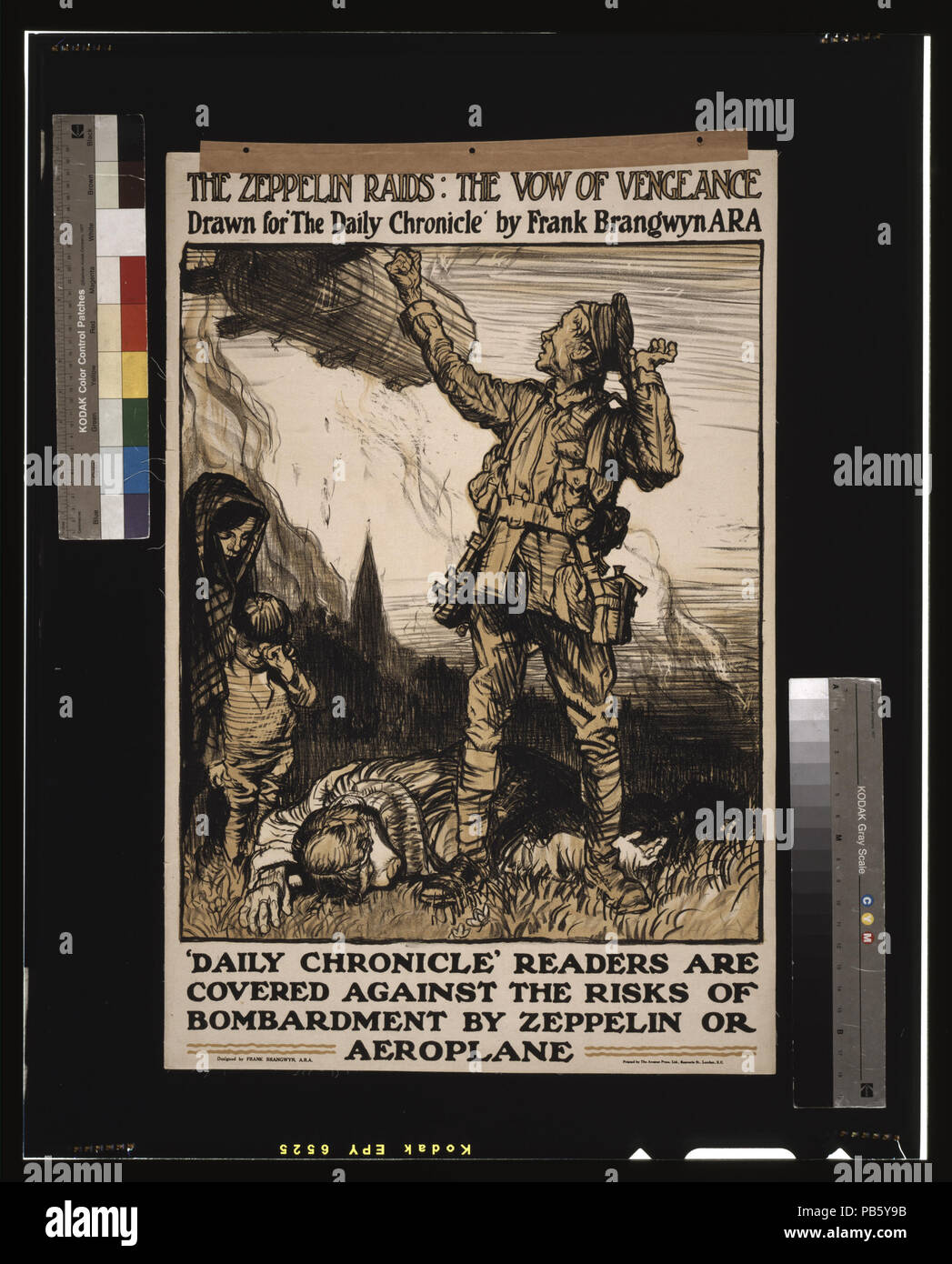 1714 Le incursioni zeppelin- il voto di vendetta. Disegnata per "La cronaca quotidiana" di Frank Brangwyn A.R.A LCCN2003675360 Foto Stock
