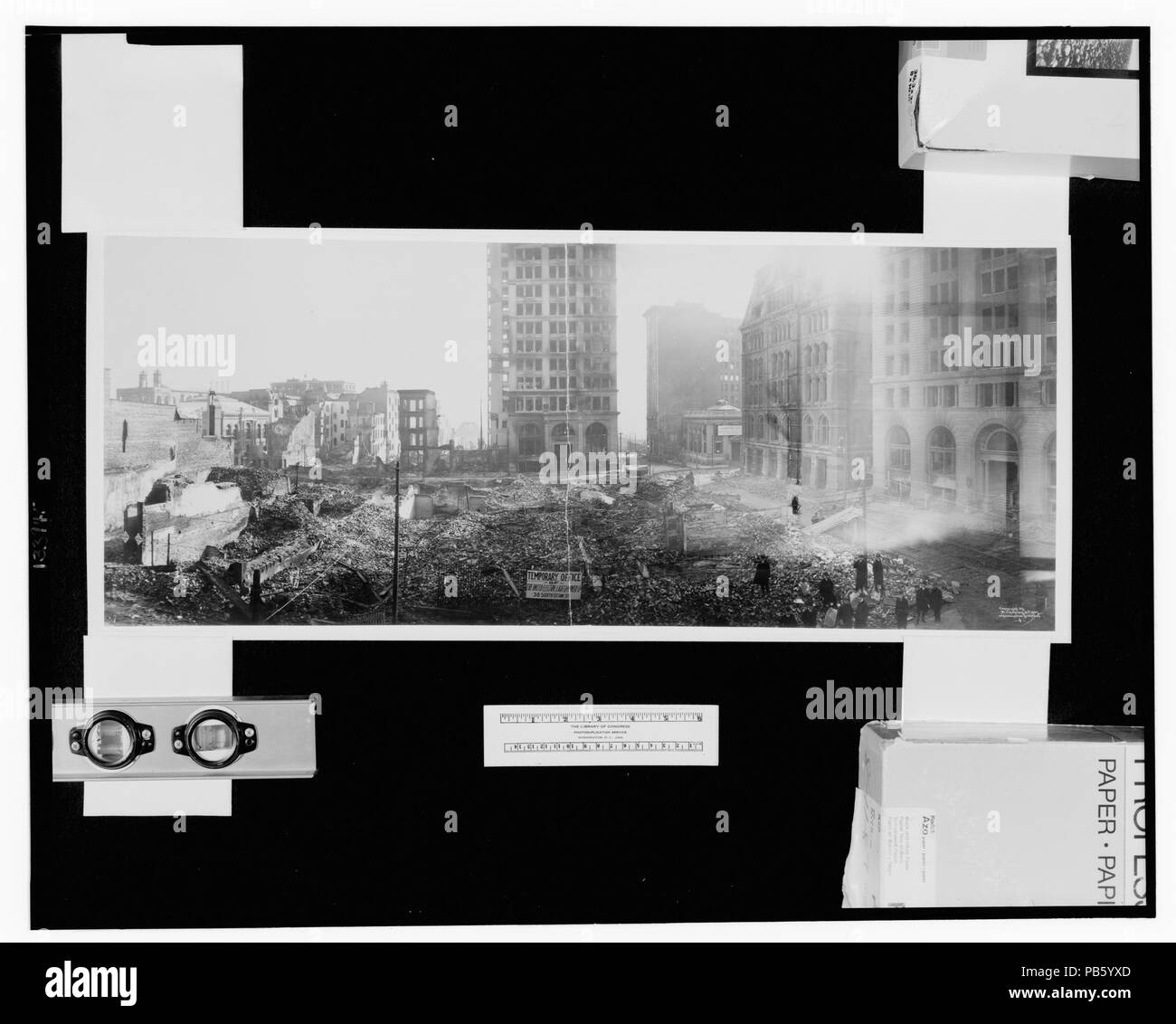 1166 fotografia panoramica di Baltimore fire LCCN2007662238 Foto Stock