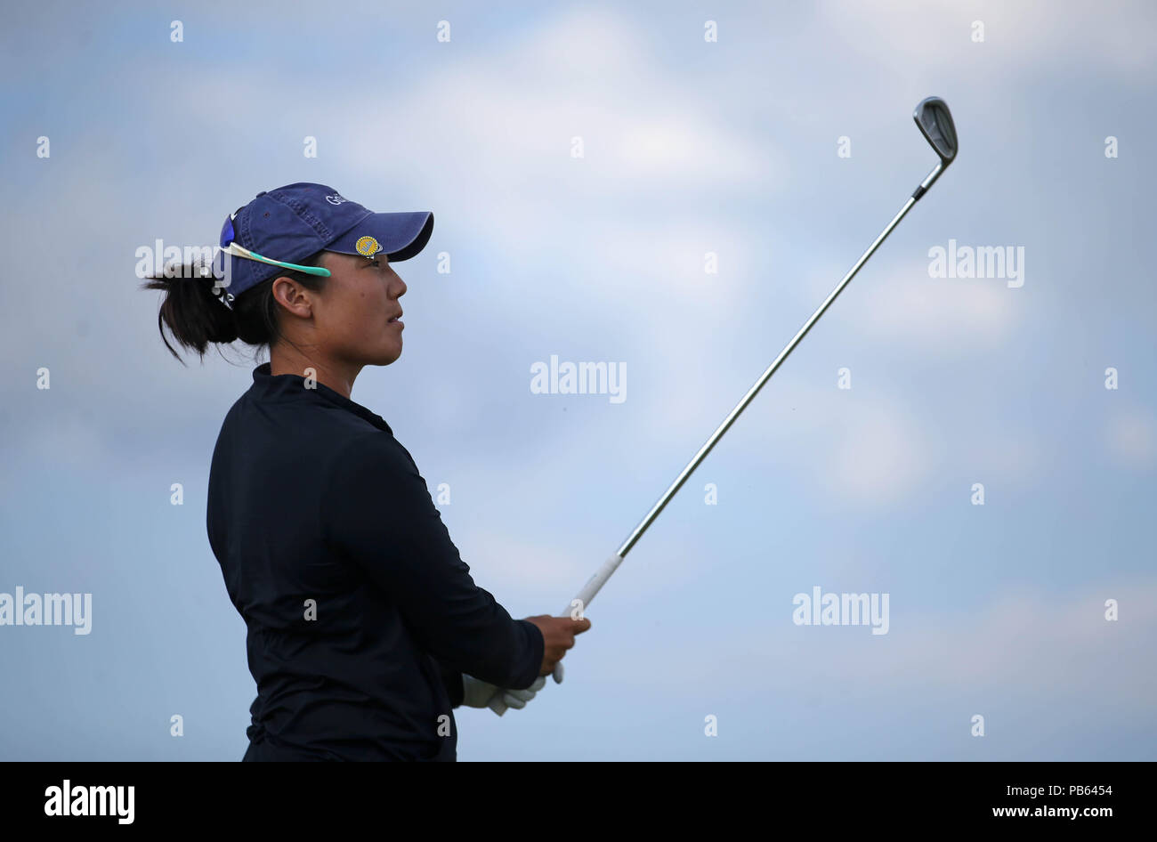 USA's Tiffany Joh sulla 17.a T durante il giorno uno dei 2018 Aberdeen Standard Investments Ladies Scottish Open al Gullane Golf Club. STAMPA ASSOCIAZIONE Foto, Foto data: Giovedì 26 luglio 2018. Il credito fotografico dovrebbe essere: Jane Barlow/PA Wire. Foto Stock