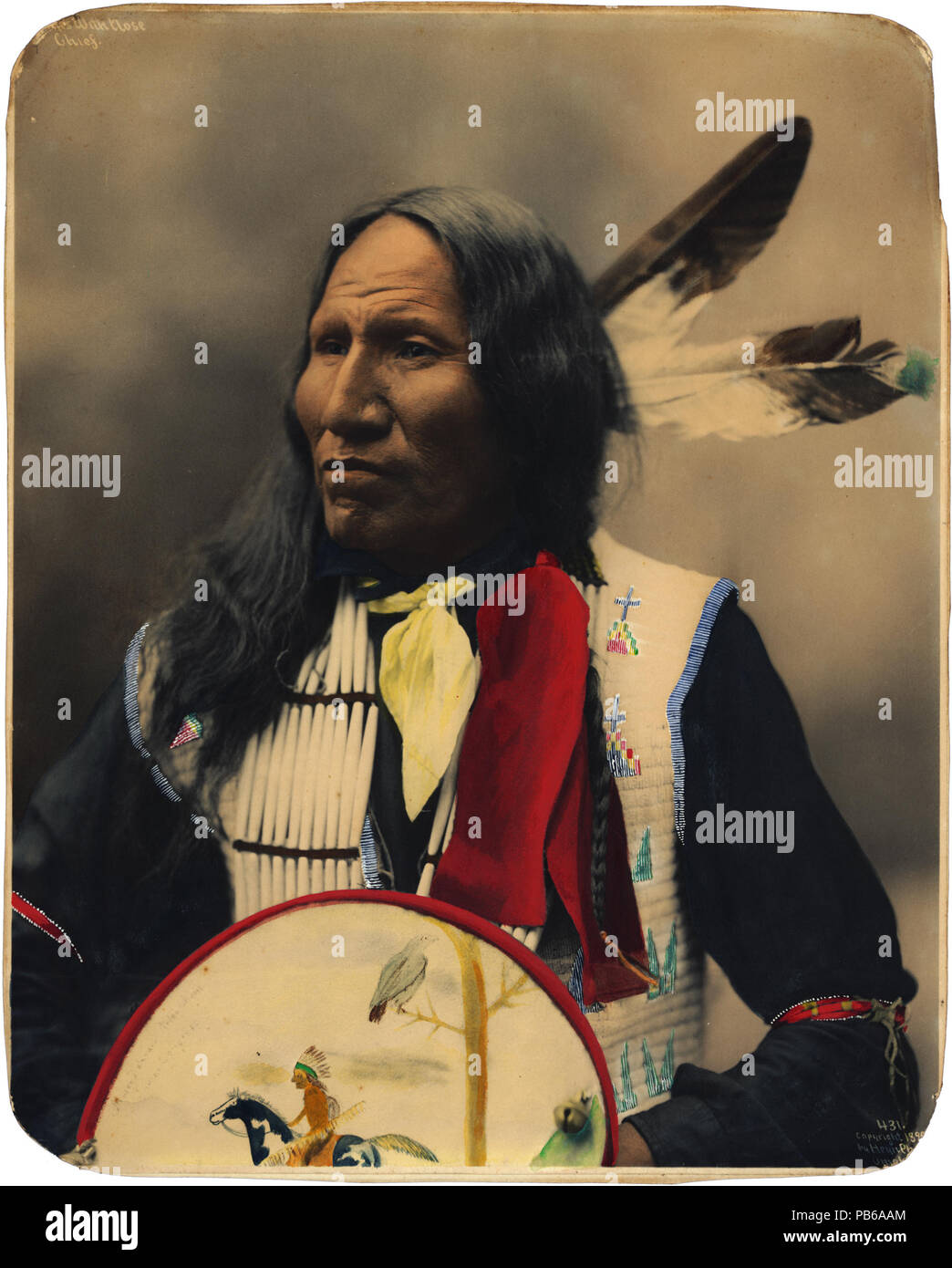 1579 colpisce con naso, Oglala Sioux chief, da Heyn foto, 1899 Foto Stock