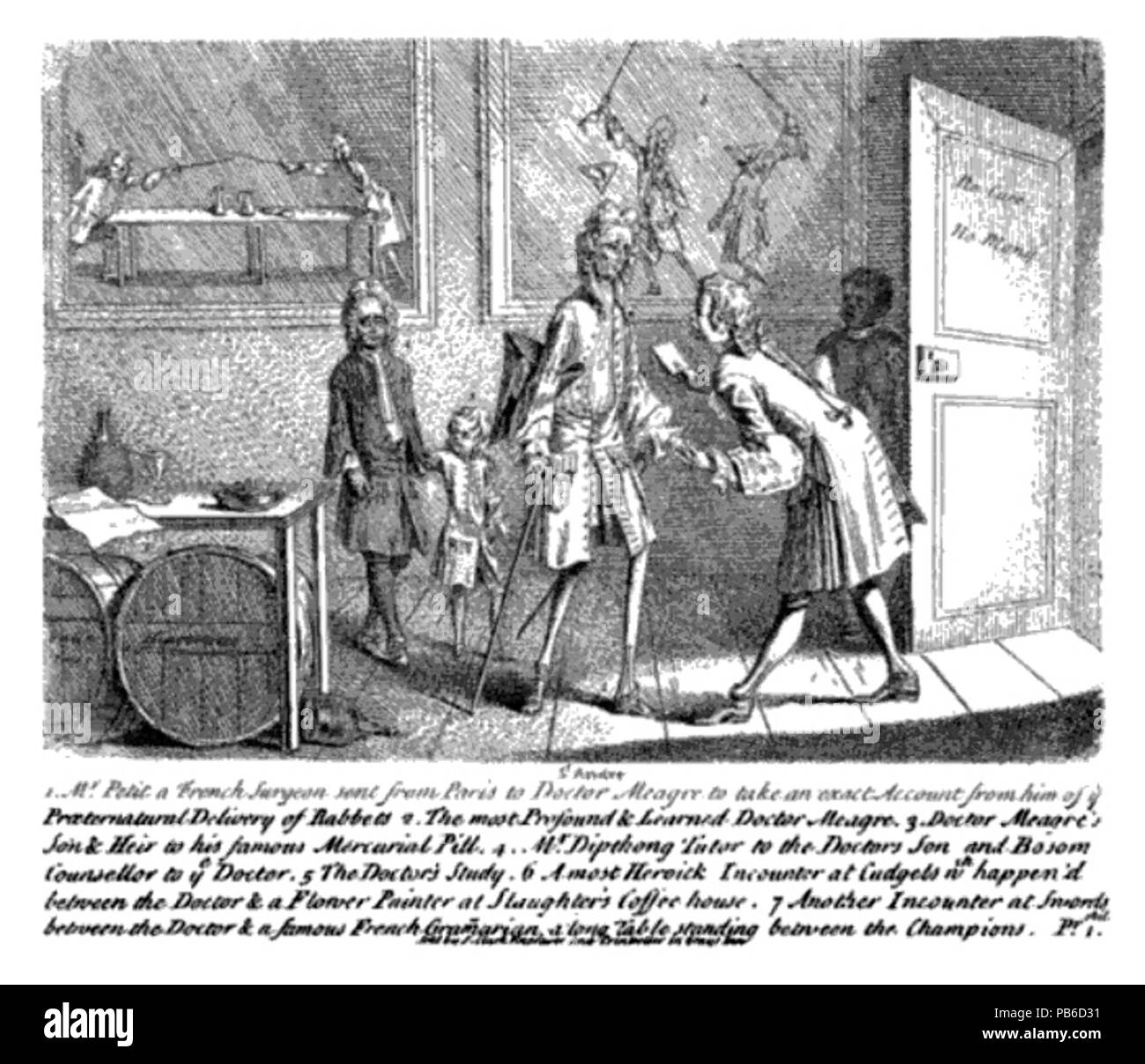 1561 st andre ritratto satirico Foto Stock