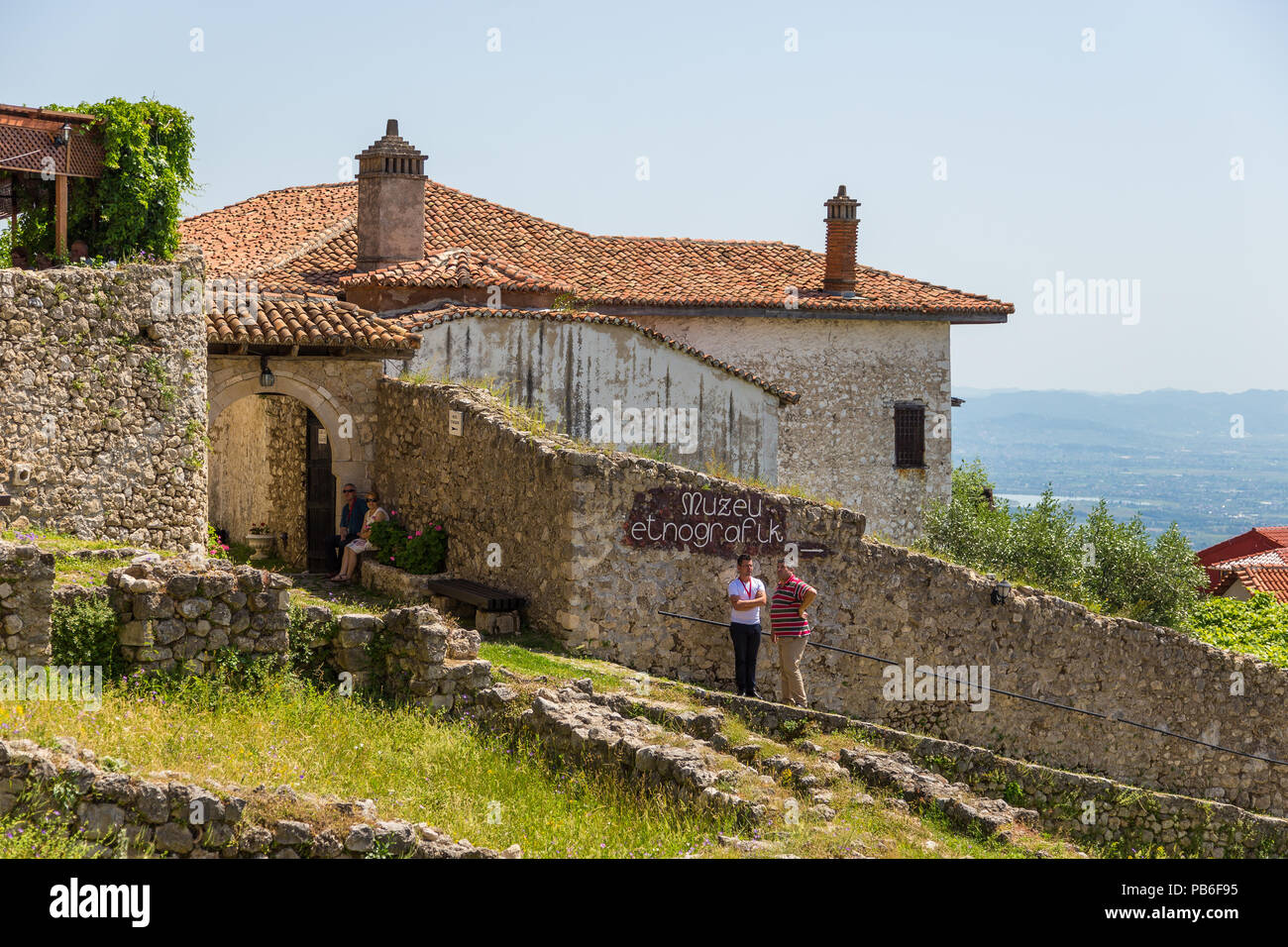 Kruja, Albania- 24 giugno 2014: Nazionale Museo Etnografico di Albania in Kruja. La famosa città di Skanderbeg. Foto Stock