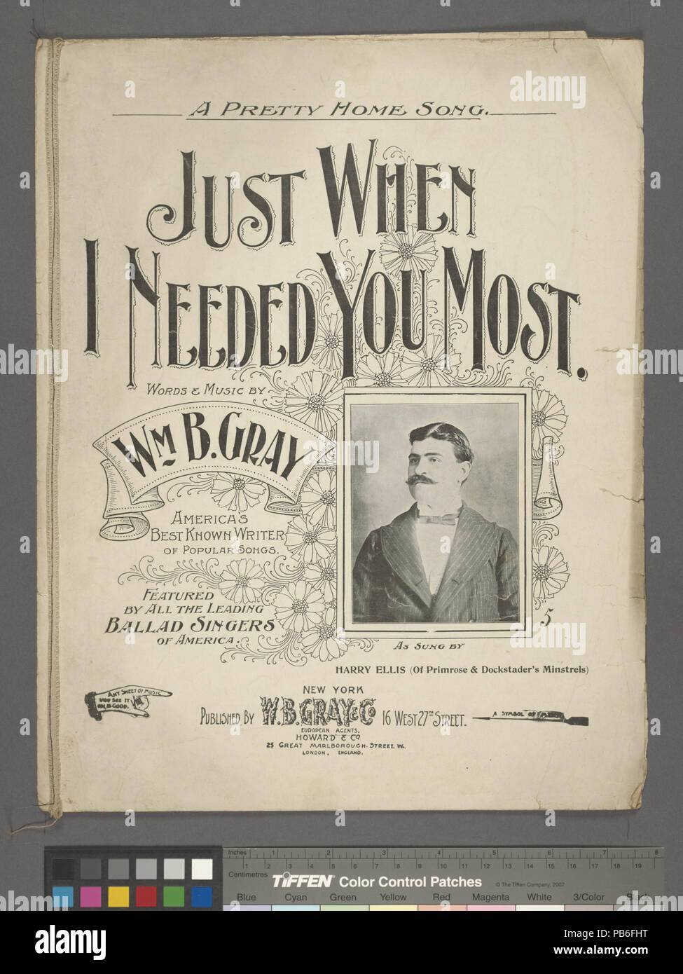 851 Solo quando ho avuto bisogno di voi la maggior parte (NYPL ADE-609196-1257004) Foto Stock