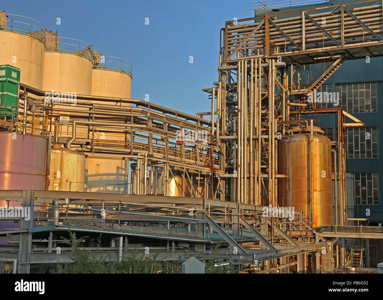 Impianti chimici, Lever Brothers Ltd, Persil sapone in polvere, Warrington Bank Quay, Cheshire, Inghilterra nord-occidentale, Regno Unito Foto Stock