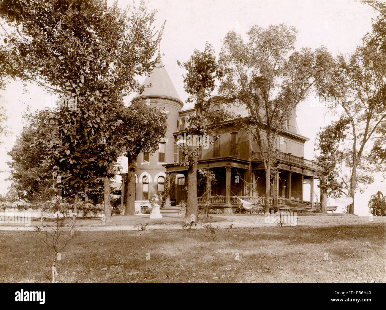 838 John J. Anderson Residence. 5218 South Broadway. (Costruito 1853. Anche il soggiorno della sig.ra George Pegram (1866), Maria C. Marmaduke (1871), e John e Harry Scullin (1885)) Foto Stock