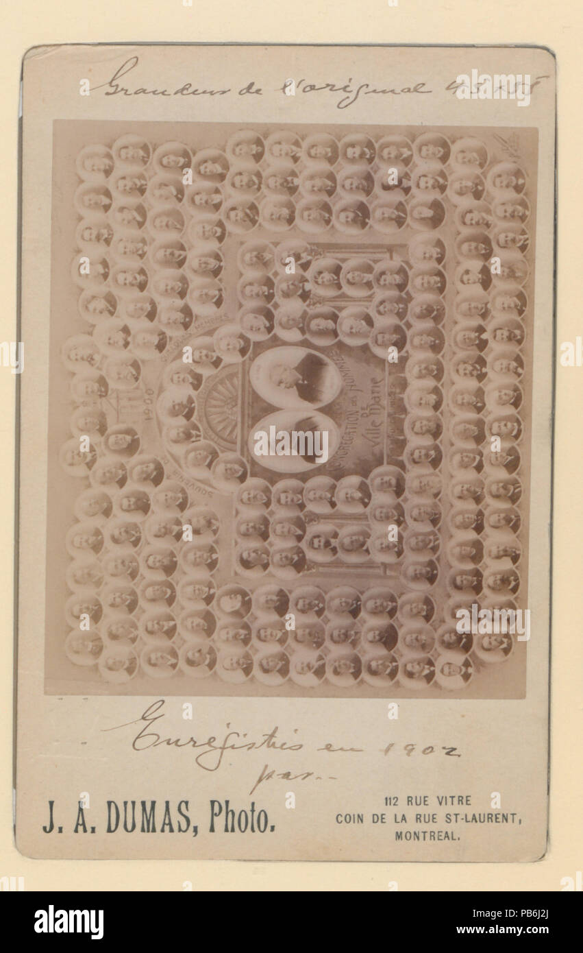 733 Groupe des hommes de la congregazione de Ville-Marie de Montreal (HS85-10-12897) originale Foto Stock