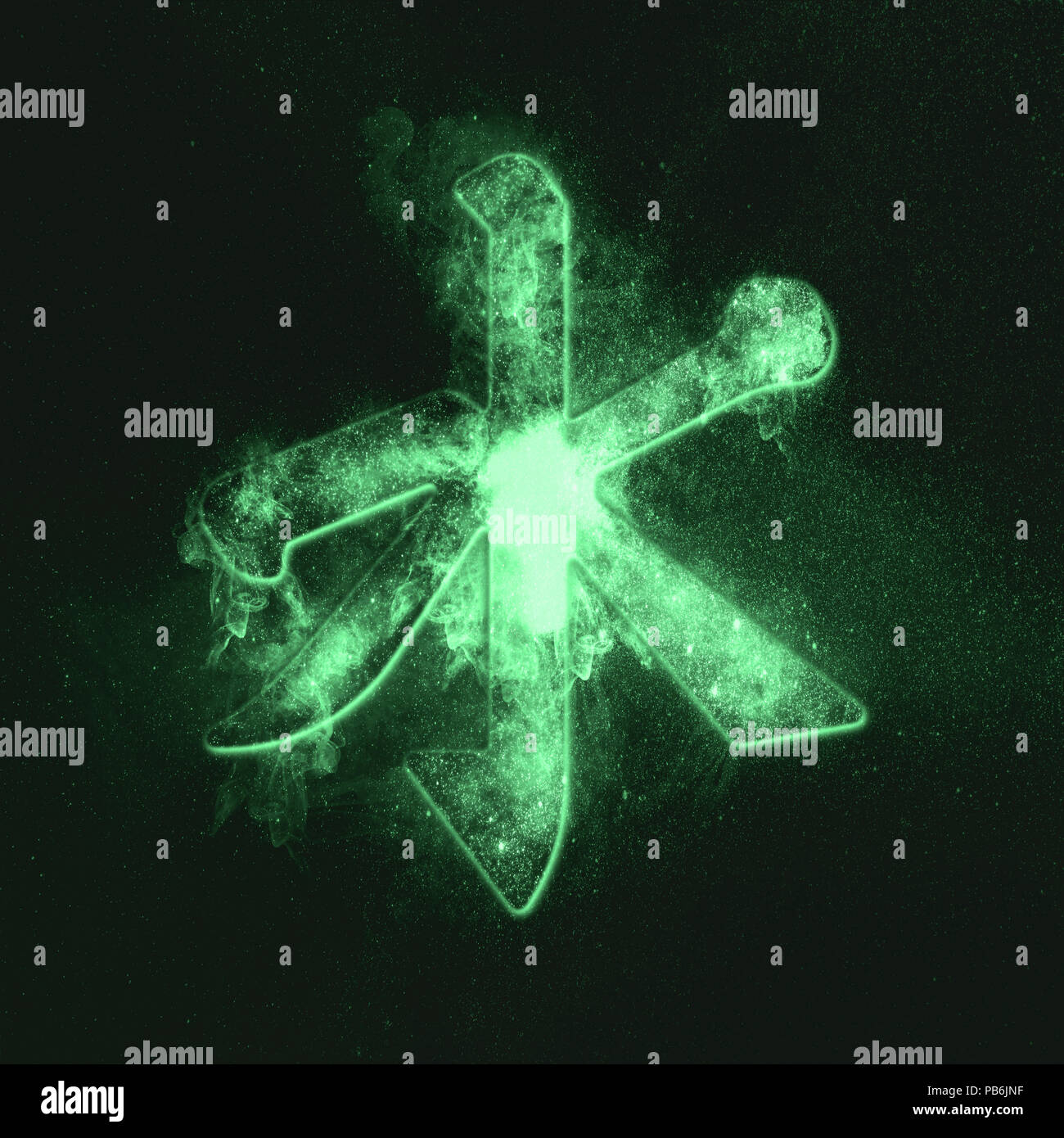 Simbolo confuciana. La filosofia cinese. Simbolo verde Foto Stock