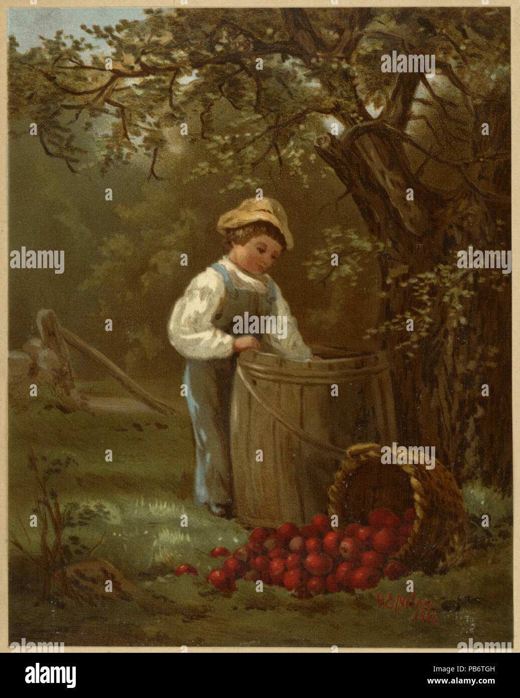 1788 Sotto il melo da Boston Public Library Foto Stock