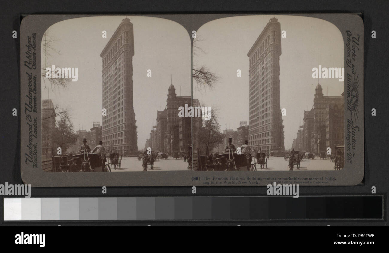 1633 Il famoso Flatiron Building - il più notevole edificio commerciale nel mondo, New York (NYPL B11708059-G91F204 032F) Foto Stock