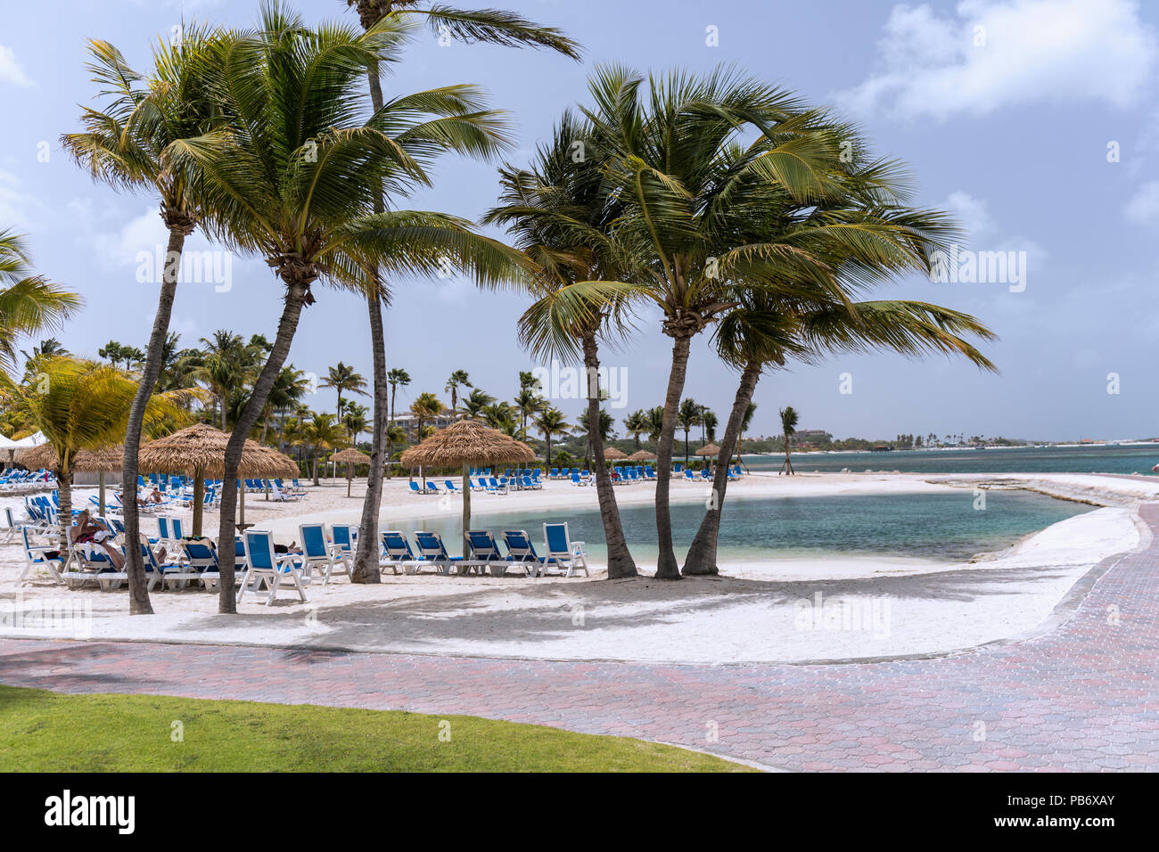 Renaissance Aruba Resort piscina, Oranjestad, Aruba, dei Caraibi Foto Stock