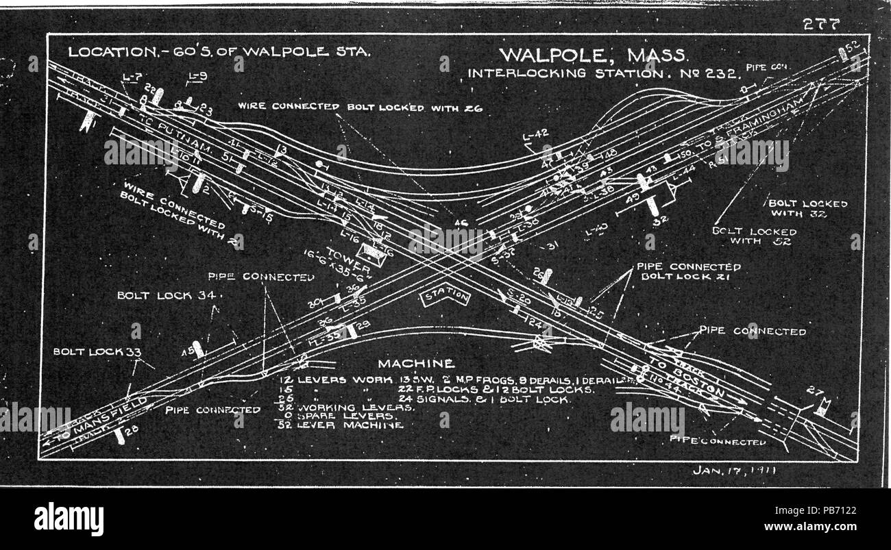 1830 Walpole schema ad incastro, Gennaio 1911 Foto Stock