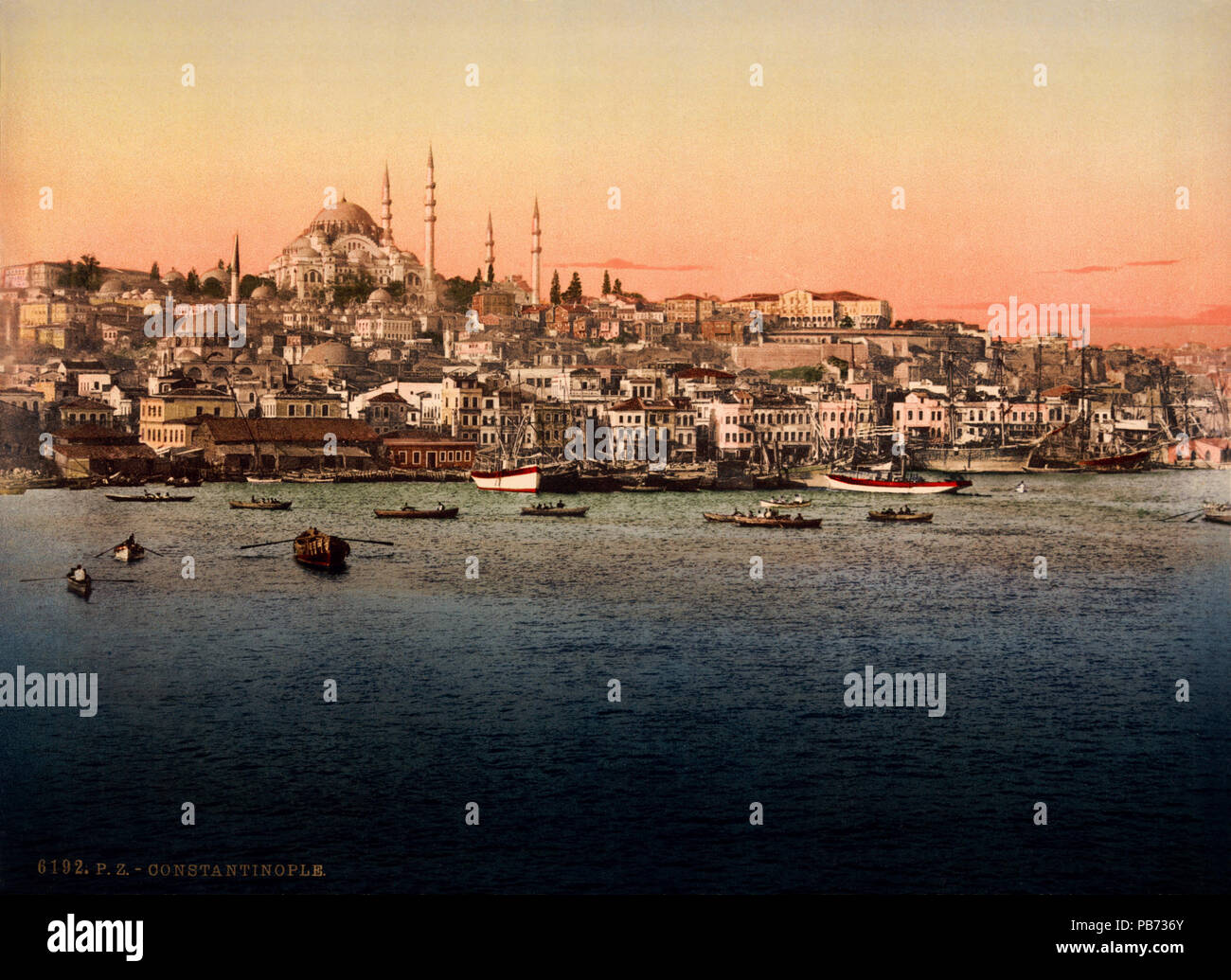 . Costantinopoli. 1 photomechanical print : photochrom, colore. Tra il 1890 e il 1900 1238 PZ 6192 Costantinopoli, Turchia, 1890s Foto Stock