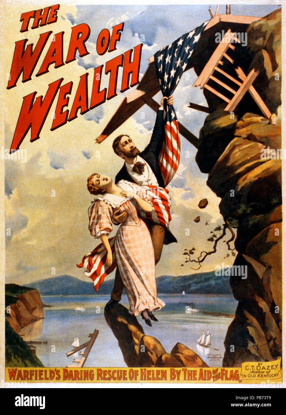 1711 La guerra di ricchezza da C.T. Dazey, Broadway poster, 1895 Foto Stock