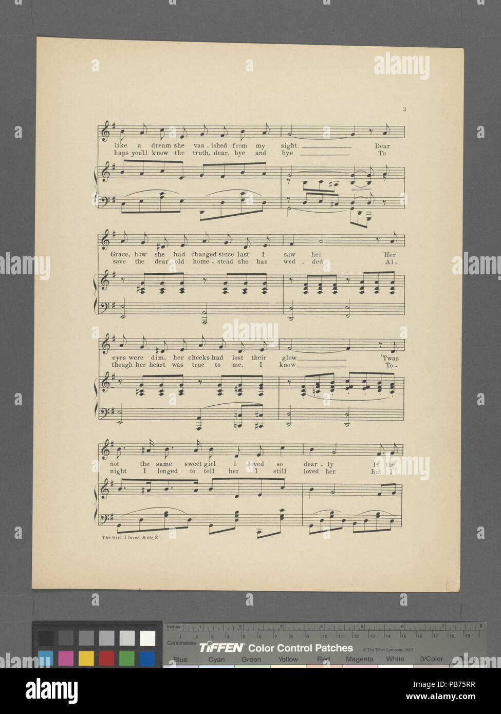 1637 La ragazza che ho amato e perso lungo lungo fa (NYPL ADE-609963-1801219) Foto Stock