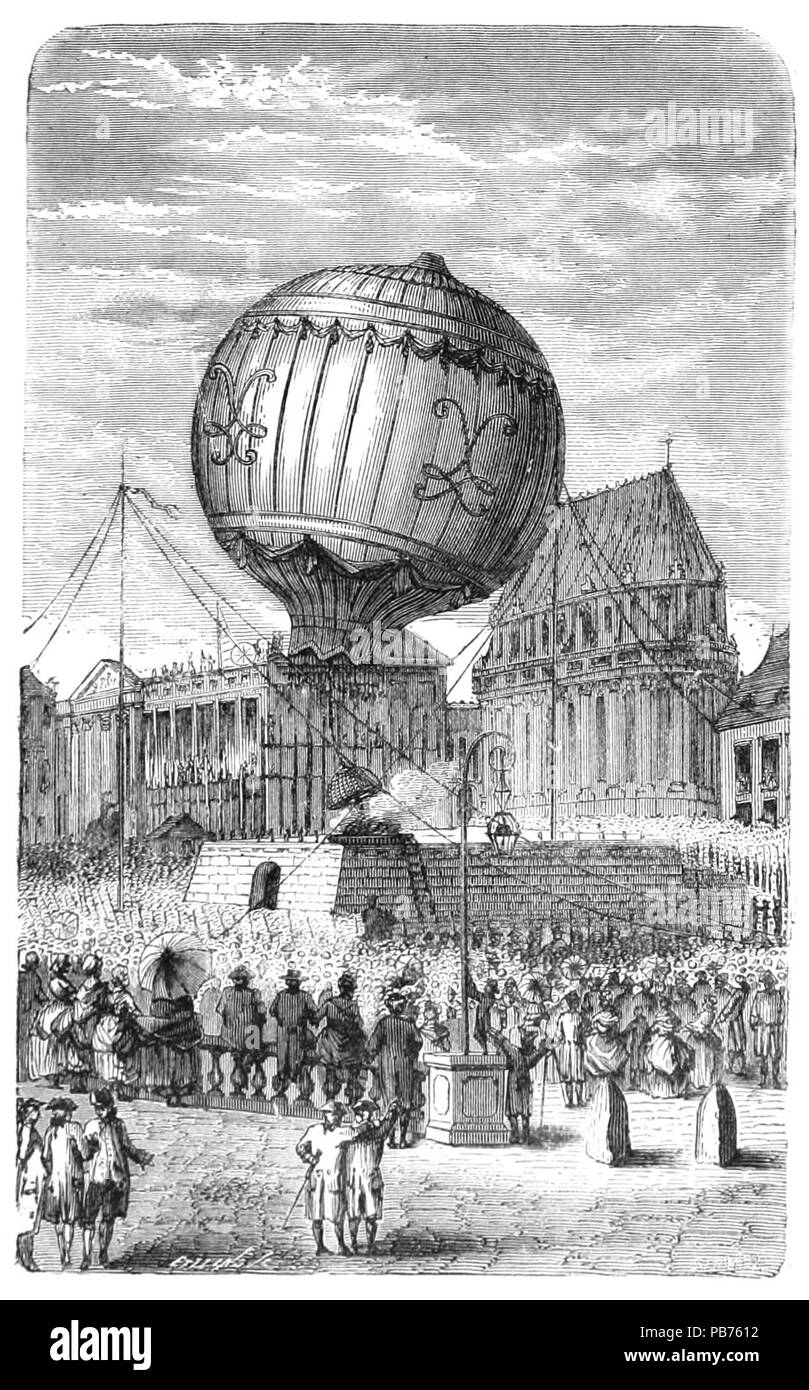 1867 meravigliose salite a palloncino, 1870 - Salita del 19 settembre 1783, a Versailles Foto Stock