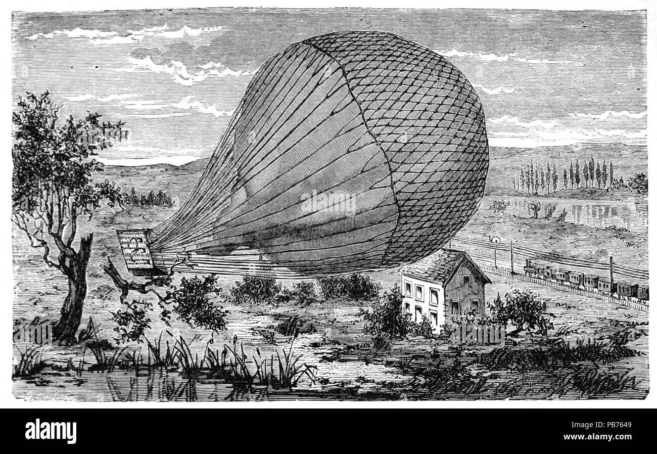 1867 meravigliose salite a palloncino, 1870 - il relitto del Géant Foto Stock