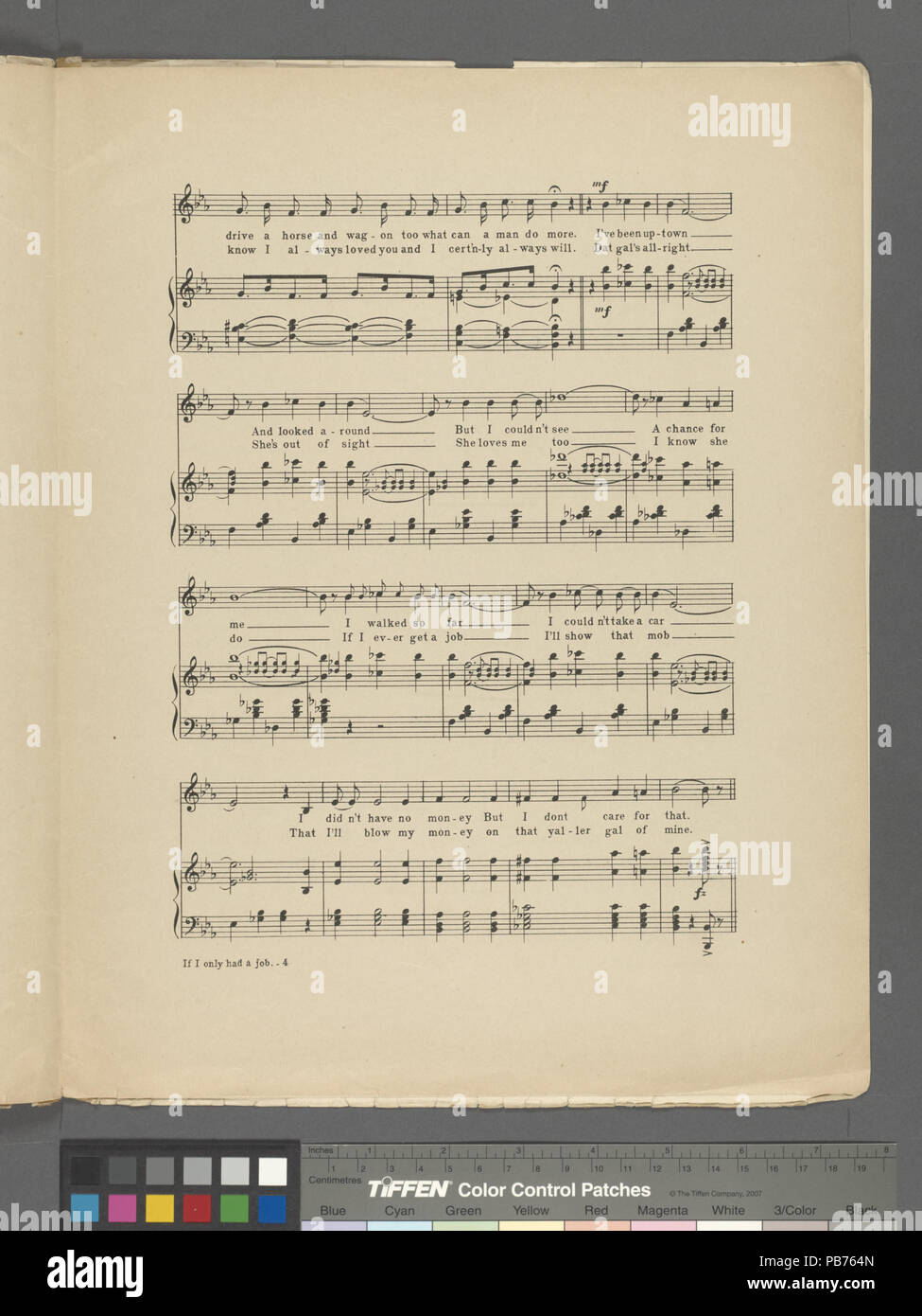 787 Se ho avuto solo un lavoro (NYPL ADE-609941-1802322) Foto Stock