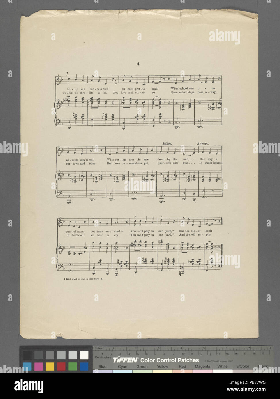 780 non voglio giocare nel vostro cantiere (NYPL ADE-454182-1703839) Foto Stock