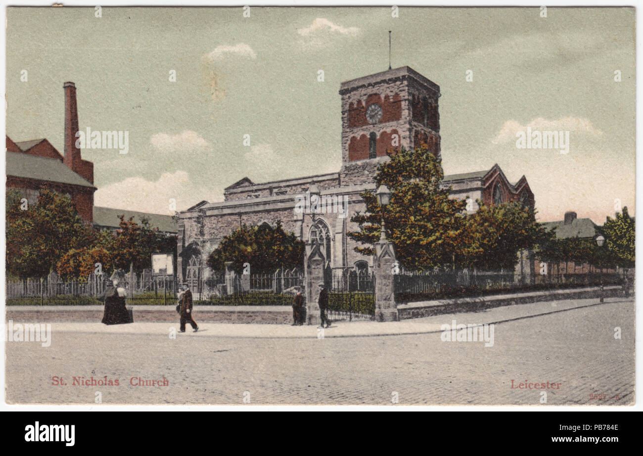 1562 St Nicholas Leicester c1908 Foto Stock