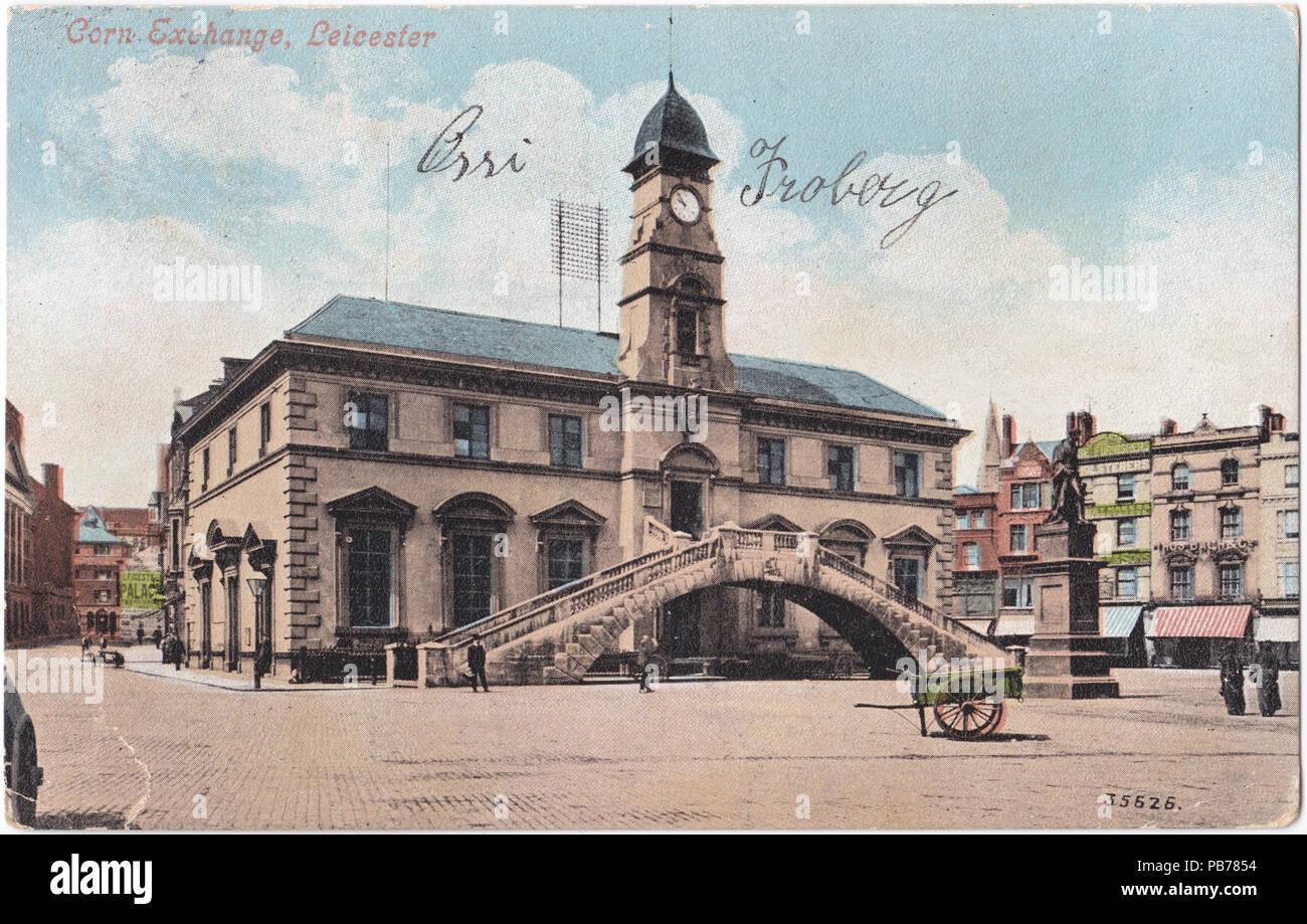 894 Leicester Corn Exchange c1906 Foto Stock