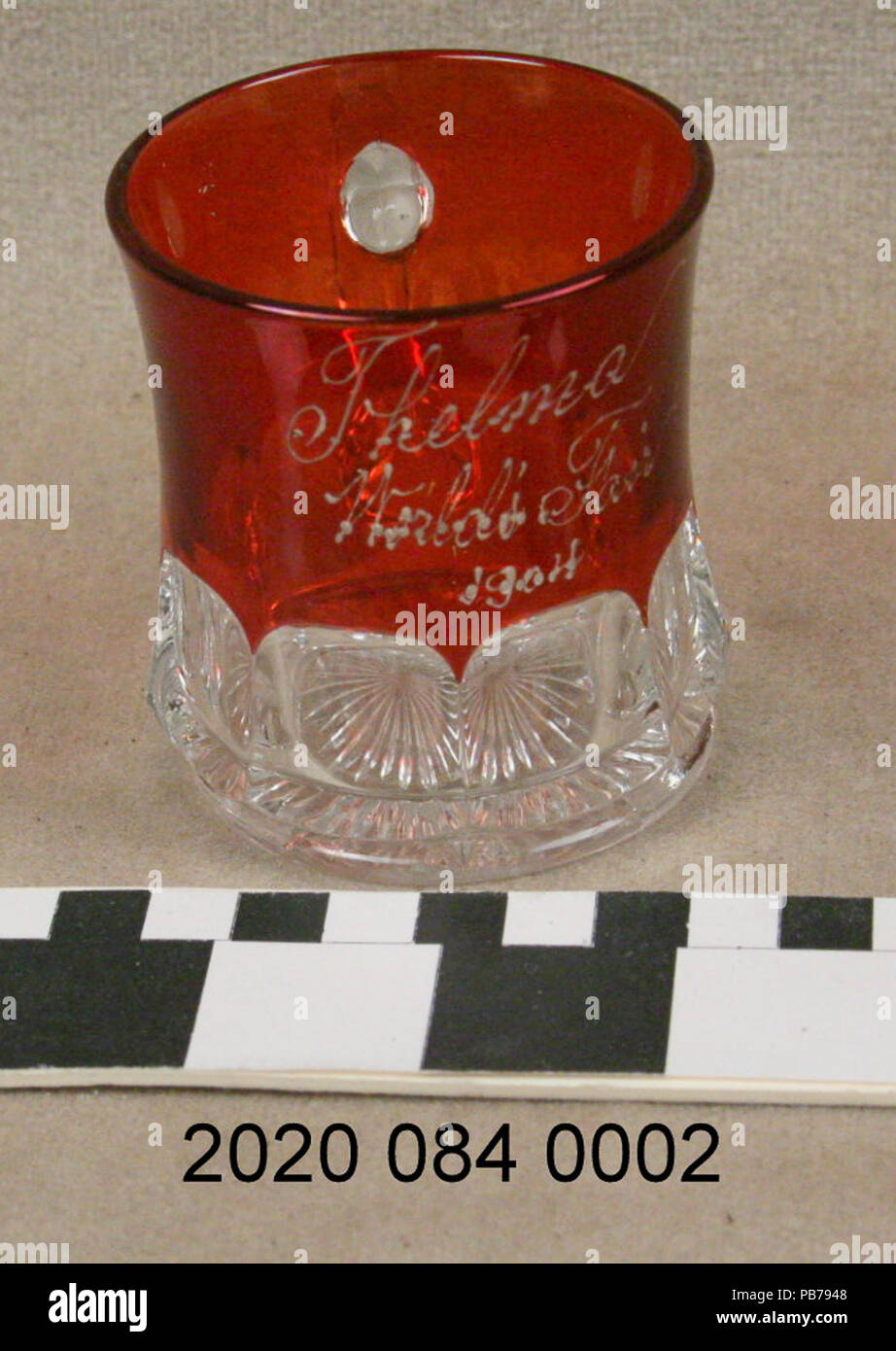 1249 rosso Coppa di vetro dal 1904 della fiera del mondo Foto Stock