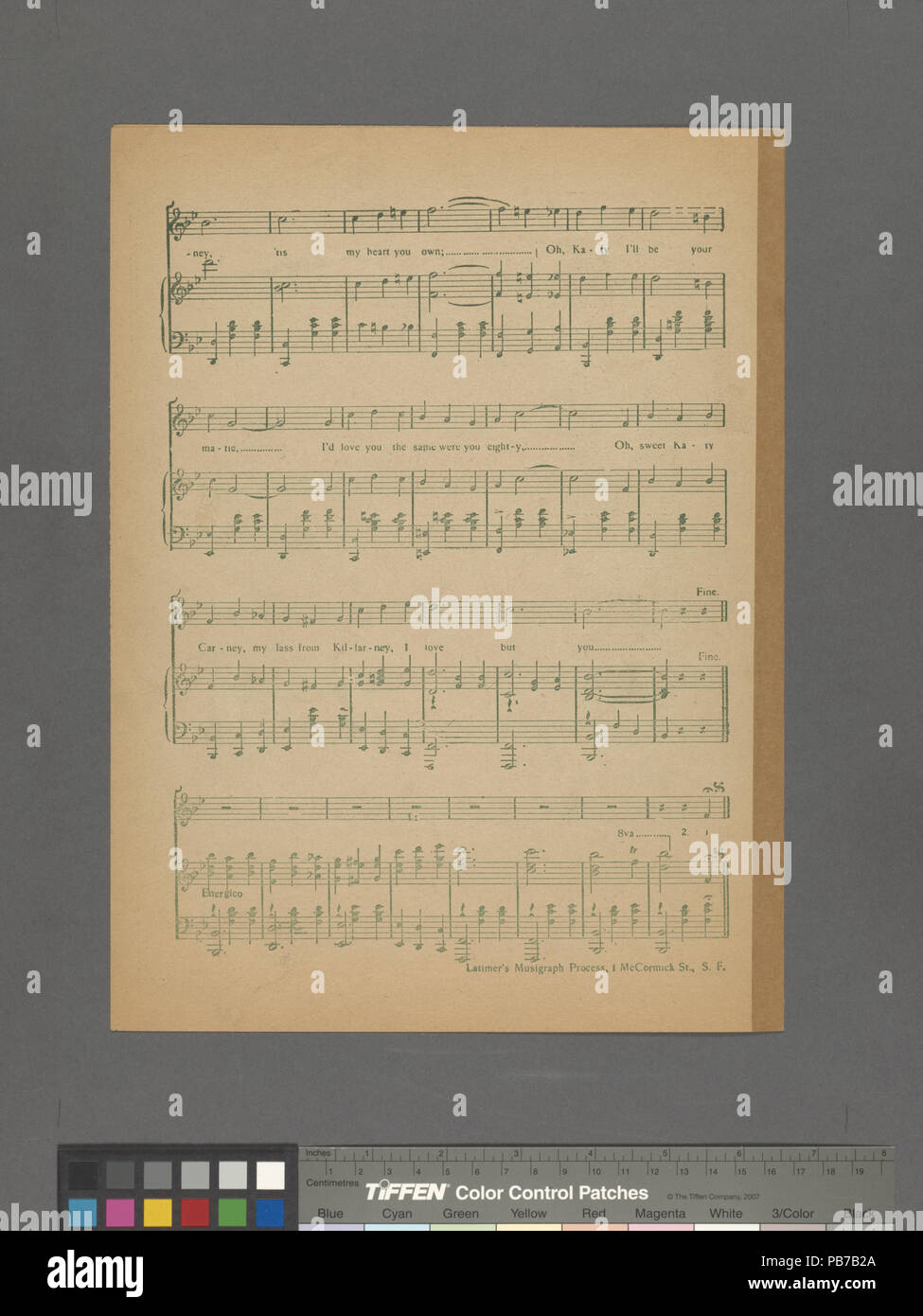 1590 dolce Katy Carney, il mio lass da Killarney (NYPL ADE-610146-1817765) Foto Stock