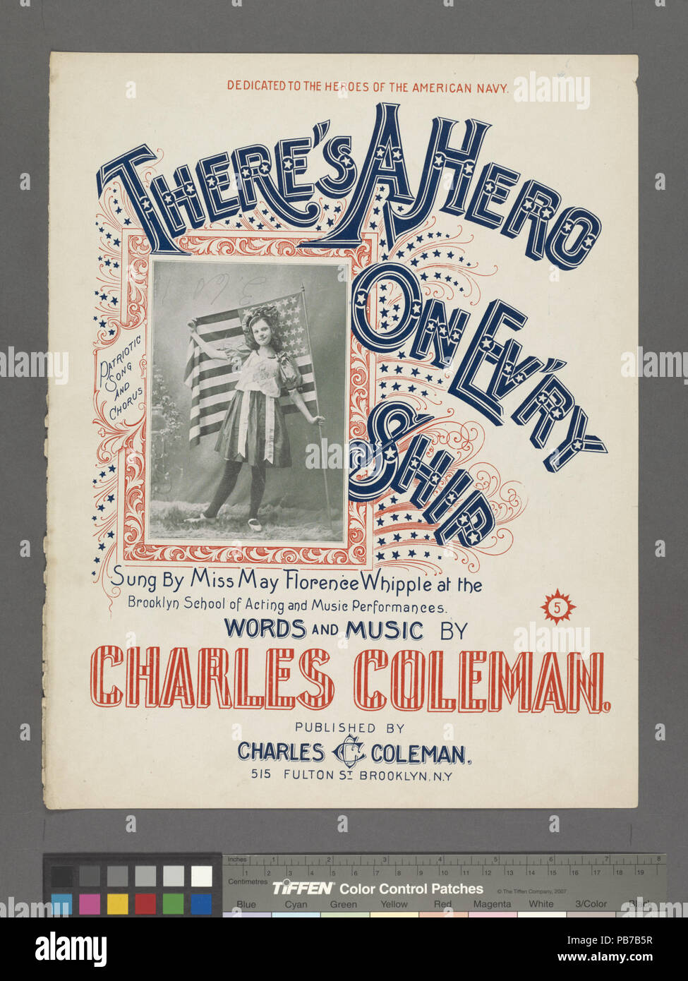 1717 c'è un eroe su Ev'ry nave (NYPL ADE-667929-1269175) Foto Stock