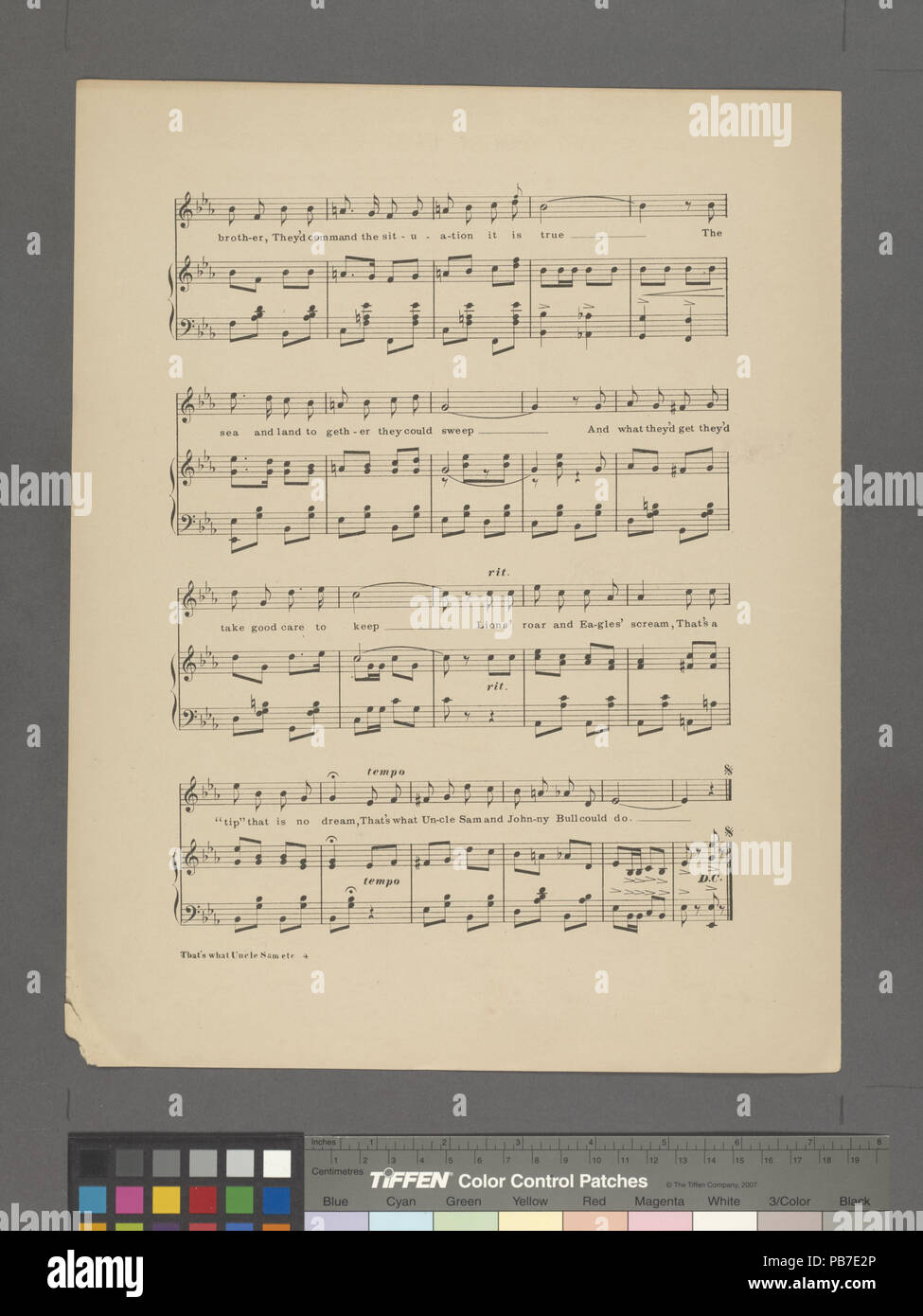 1609 che è che cosa lo zio Sam &AMP; Johnny Bull potrebbe fare (NYPL ADE-609594-1997961) Foto Stock