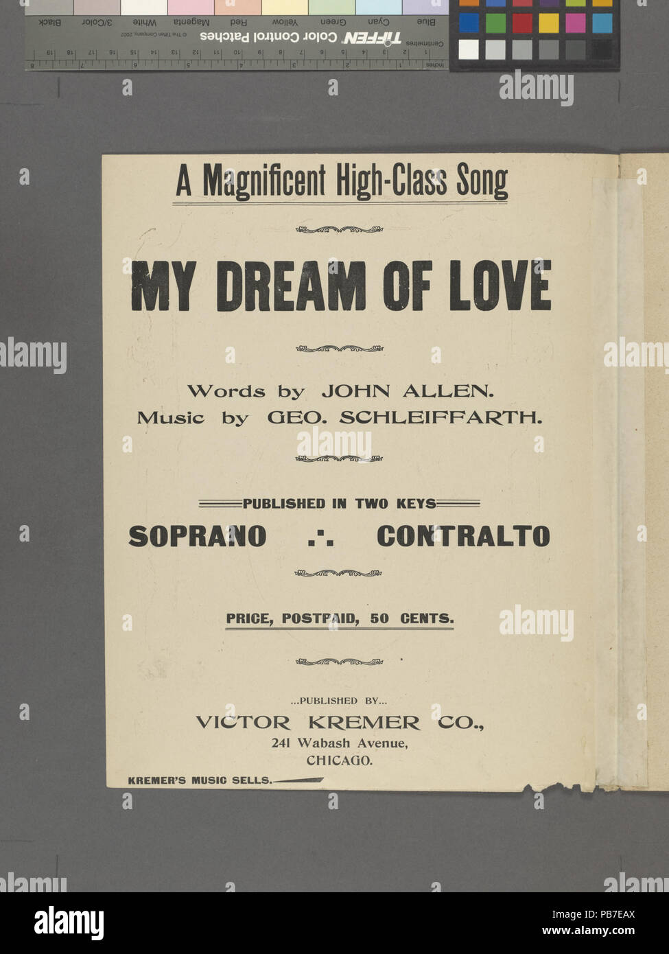 1848 Quando si impara ad amare troppo tardi (NYPL ADE-609558-1998930) Foto Stock