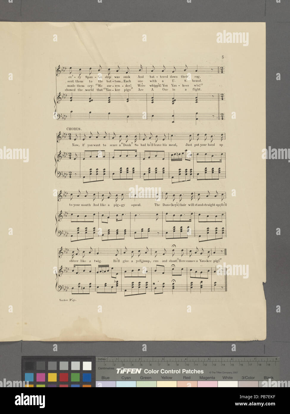 1874 suini Yankee" e ora "hanno ricordato il Maine" (NYPL ADE-609501-1999102) Foto Stock