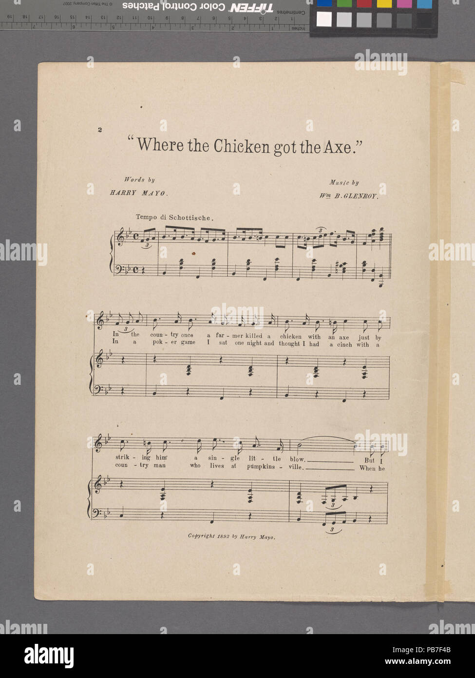 1848 dove il pollo ha ottenuto la ax (NYPL ADE-448684-1696029) Foto Stock