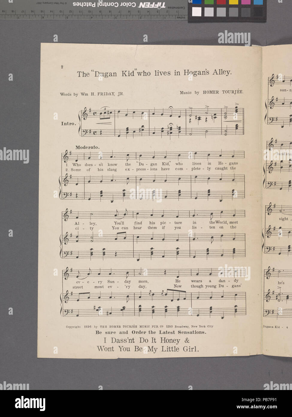 1630 La Dugan Kid che vive in Hogan's Alley (NYPL ADE-667884-1706624) Foto Stock