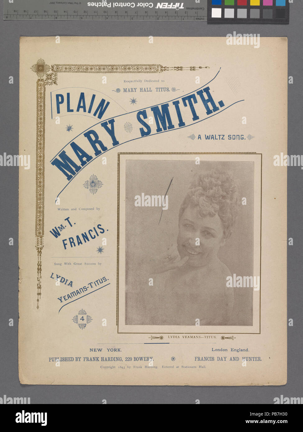 1203 Plain Mary Smith (NYPL ADE-449004-1157474) Foto Stock